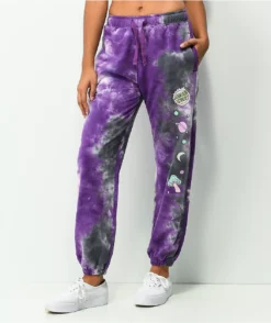 Santa Cruz Once Upon A Dot Purple Tie Dye Sweatpants