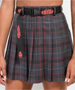 Swixxz Anime Grey, Red & Black Plaid Skirt -Swimwear Store Swixxz Anime Grey Red Black Plaid Skirt 359461 alt1 US