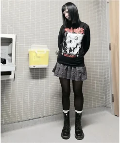 Swixxz Anime Grey, Red & Black Plaid Skirt -Swimwear Store Swixxz Anime Grey Red Black Plaid Skirt 359461 alt5