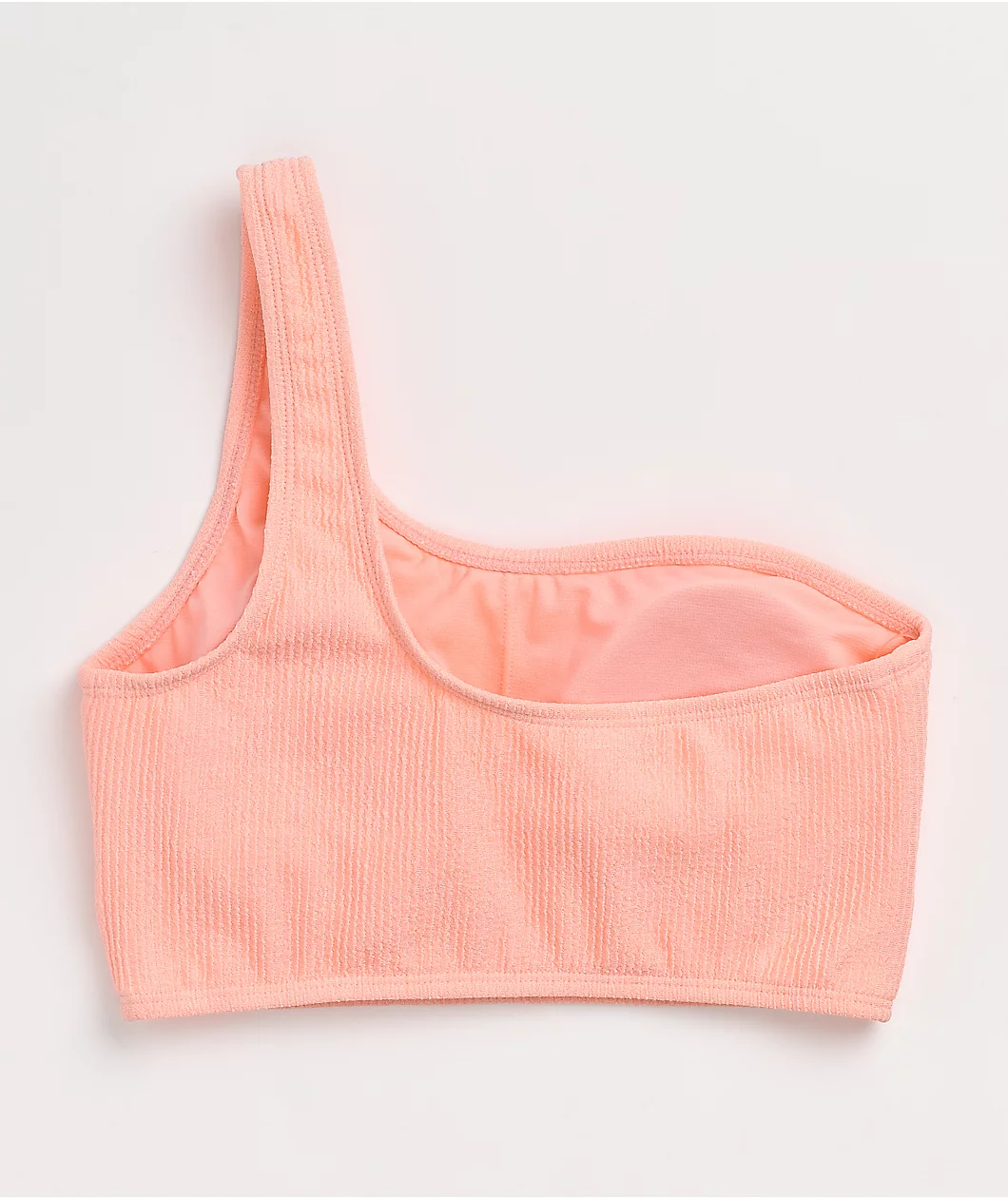 Trillium Kenni Pink Smocked One Shoulder Bikini Top 2 Trillium Kenni Pink Smocked One Shoulder Bikini Top - Image 2