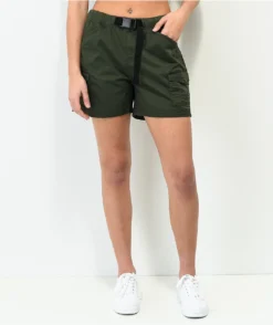Unionbay Chase Green Utility Belt Shorts