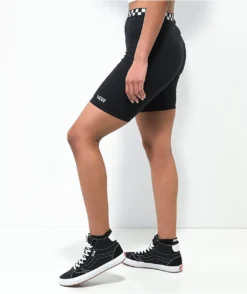 Vans Checkered Black Bike Shorts -Swimwear Store Vans Checkered Black Bike Shorts 352371 alt1 US