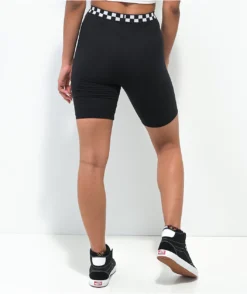 Vans Checkered Black Bike Shorts -Swimwear Store Vans Checkered Black Bike Shorts 352371 back US