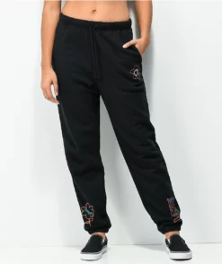 Vans Cultivate Care Black Sweatpants -Swimwear Store Vans Cultivate Care Black Sweatpants 348035 front US