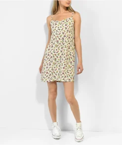 Vans Daly Floral Tan Tank Dress -Swimwear Store Vans Daly Floral Tan Tank Dress 357593 alt7 US