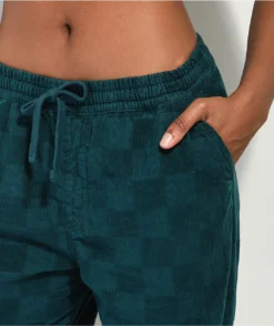 Vans Range Cord Check Green Elastic Waist Pants -Swimwear Store Vans Range Cord Check Green Elastic Waist Pants 357594 alt2 US