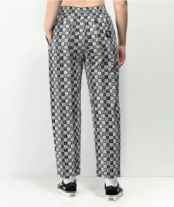 Vans X Skateistan Black & White Print Elastic Waist Pants -Swimwear Store Vans x Skateistan Black White Print Elastic Waist Pants 348036 alt5 US