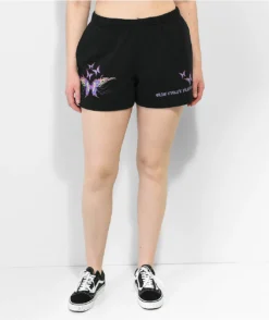 Vitriol Jada Butterfly Black Sweat Shorts -Swimwear Store Vitriol Jada Butterfly Black Sweat Shorts 356572 alt5 US