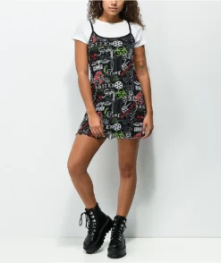 Vitriol Lyra Black Mesh Tank Top Dress