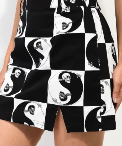 Your Highness Harmony Black & White Checkered Skirt -Swimwear Store Your Highness Harmony Black White Checkered Skirt 362045 alt1 US