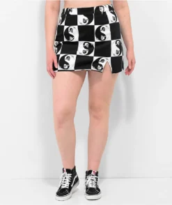 Your Highness Harmony Black & White Checkered Skirt -Swimwear Store Your Highness Harmony Black White Checkered Skirt 362045 alt2 US