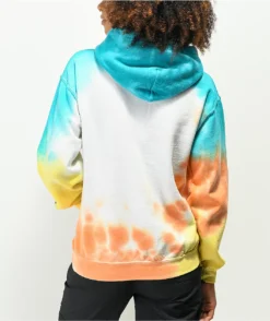 Your Highness High In The Sky Blue, Orange & White Tie Dye Hoodie -Swimwear Store Your Highness High In The Sky Blue Orange White Tie Dye Hoodie 351204 alt1 US