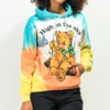 Your Highness High In The Sky Blue, Orange & White Tie Dye Hoodie