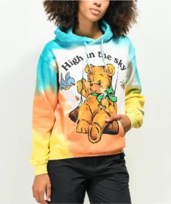 Swimwear Store 28 Your Highness High In The Sky Blue, Orange & White Tie Dye Hoodie