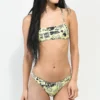 Your Highness Scribble Yellow High Leg Bikini Bottom