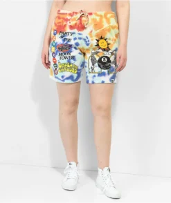Your Highness X Dazed And Confused Emporium Blue & Orange Tie Dye Sweat Shorts -Swimwear Store Your Highness x Dazed and Confused Emporium Blue Orange Tie Dye Sweat Shorts 356862 alt5 US